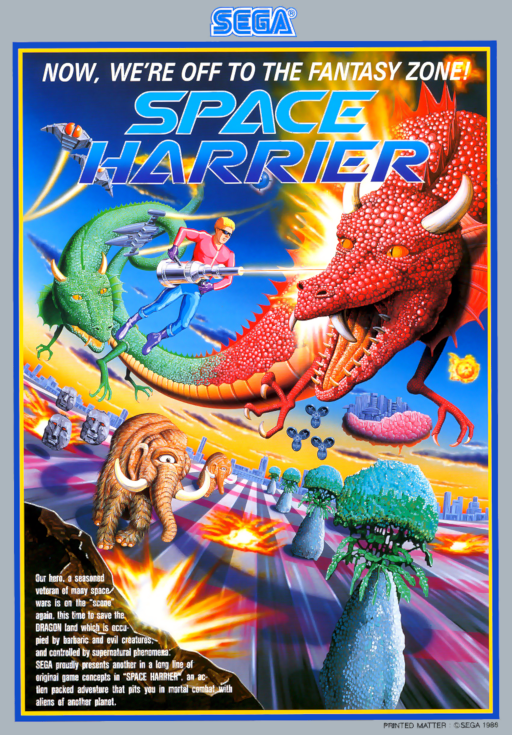 Space Harrier (Rev A, 8751 315-5163A) Game Cover